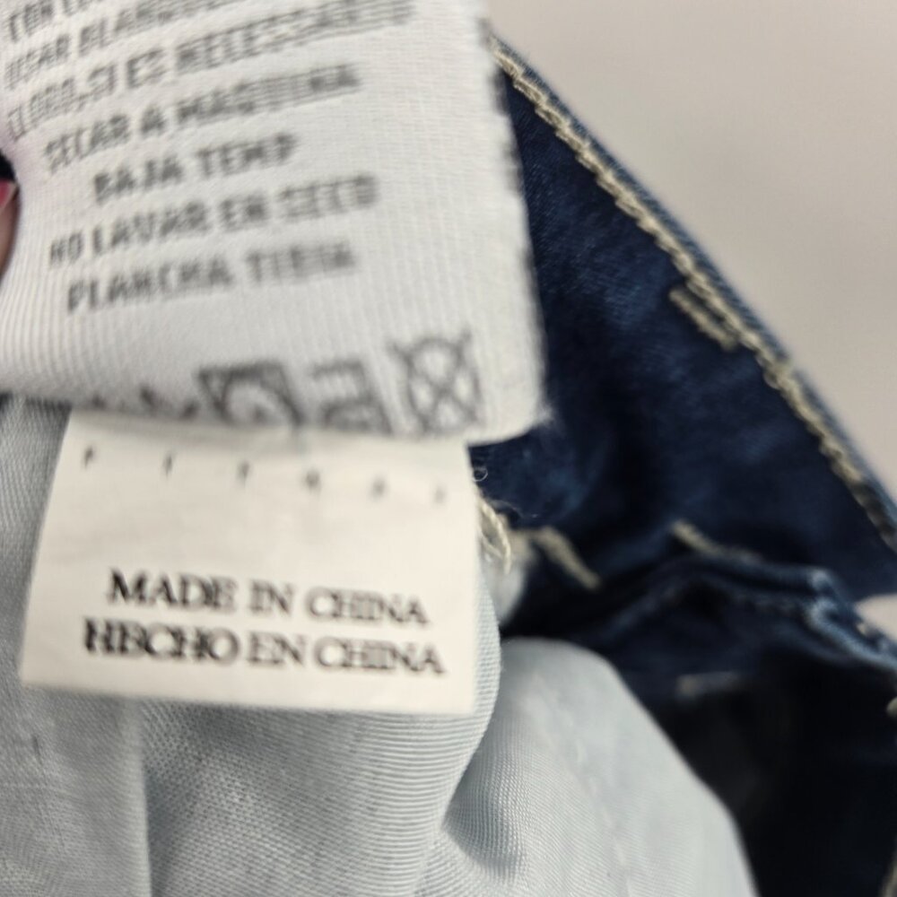 AQ Embroidered Distressed Raw Hem Jeans Juniors Size 9 - Picture 16 of 16